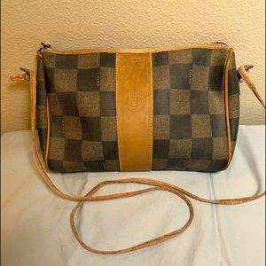 Fendi block crossbody bag.